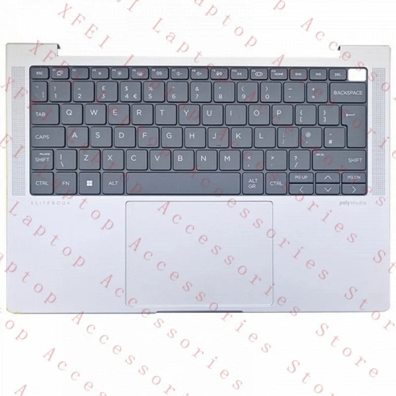 F พาล์มเรสท์ รุ่น EU พร้อมคีย์บอร์ดและทัชแพด สำหรับ HP EliteBook 1040 14 นิ้ว G11 1040 G11