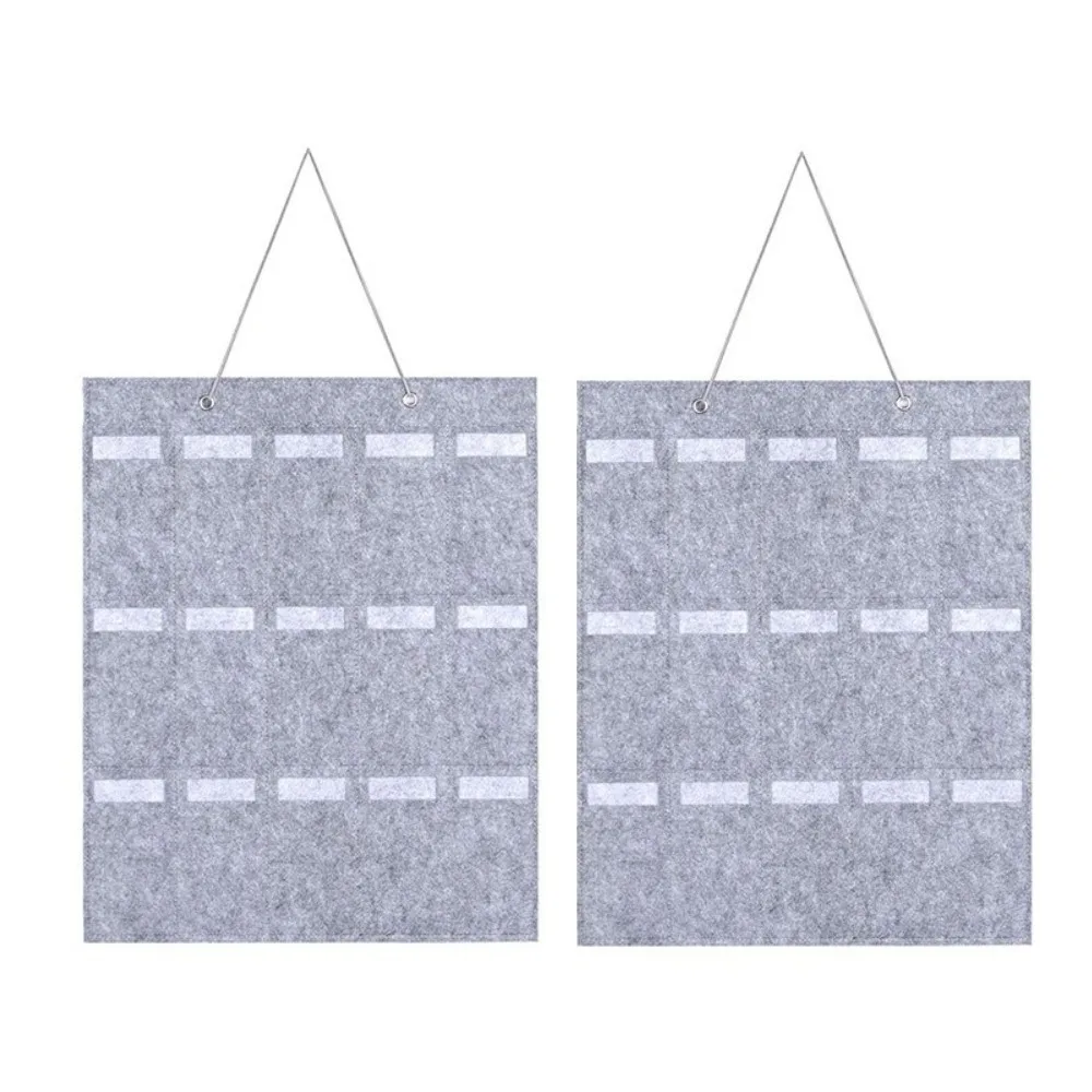 

2Pcs 15 Slots Sunglasses Display Hanging Bag Felt Wall-Mounted Glasses Organizer Foldable Pocket Storage Eyeglasses Stand Holder