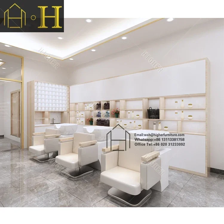 Modern Light Luxury Beauty Salon Furniture Custom Design Nail Bar Desk Manicure Table Manicure Tables With Chair