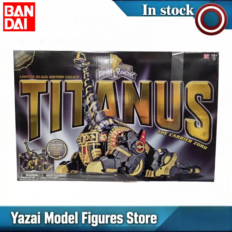 Original Bandai Mighty Morphin Power Rangers Legacy Titanus Limited Black Edition Action Figure Model Toys Gift