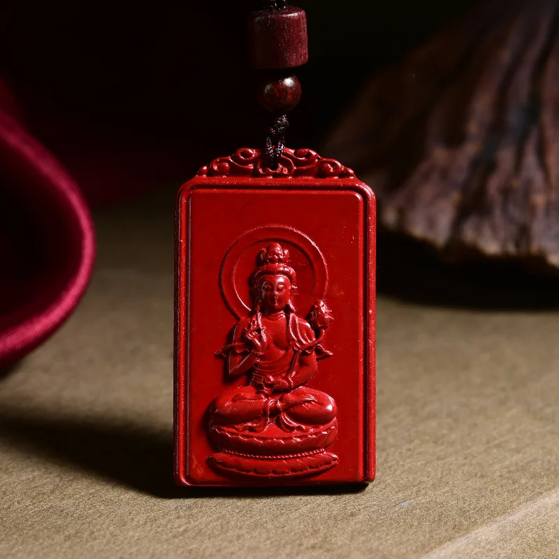 Luxury Red Cinnabar Chinese Zodiac Patron Saint Pendant Natural Genuine Gemstone Jewelry Accessories Energy Gift Best Seller