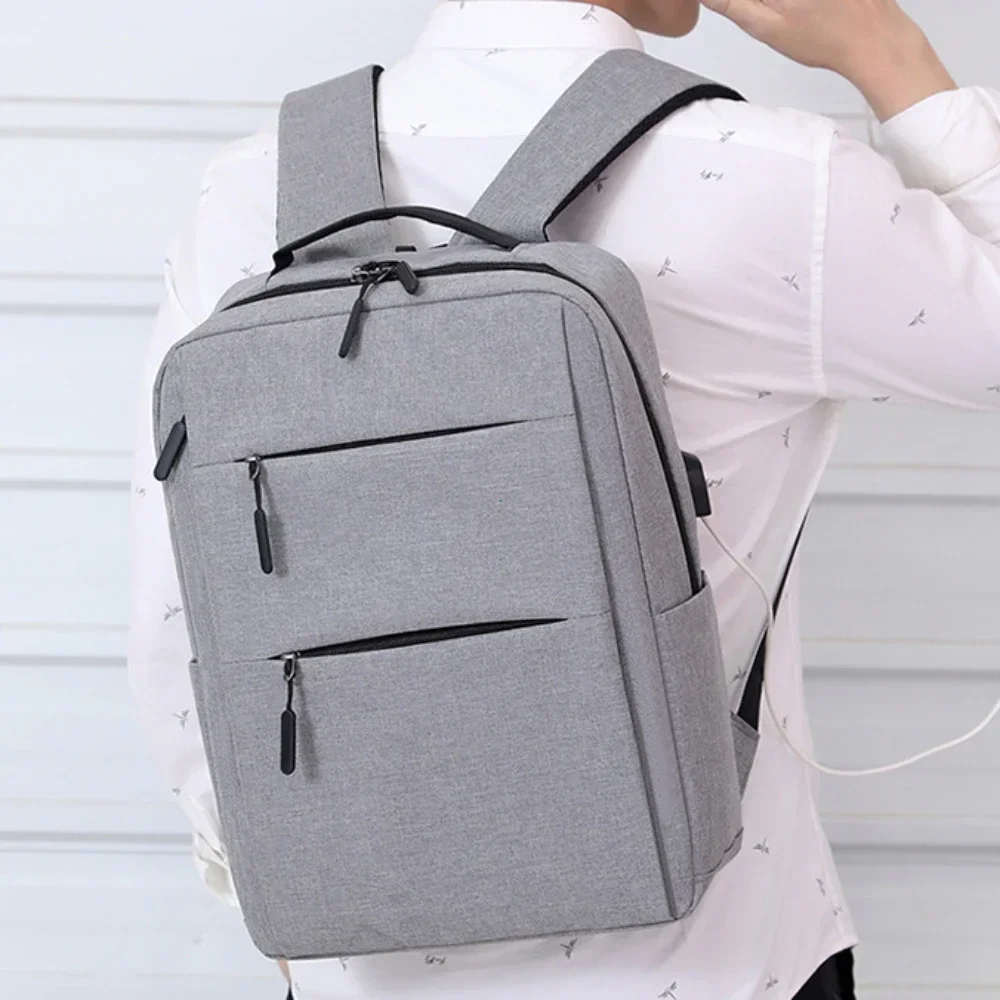 Mochila impermeable multifuncional para hombre, bolsa para ordenador portátil de negocios, con carga USB, de nailon, informal, 2024