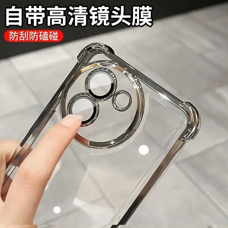 Pour Realme 14 Pro Plus étui nouveau plaqué transparent quatre coins résistance aux chutes couverture pour Realme 14 Pro Plus/Realme 14 Pro Fudna