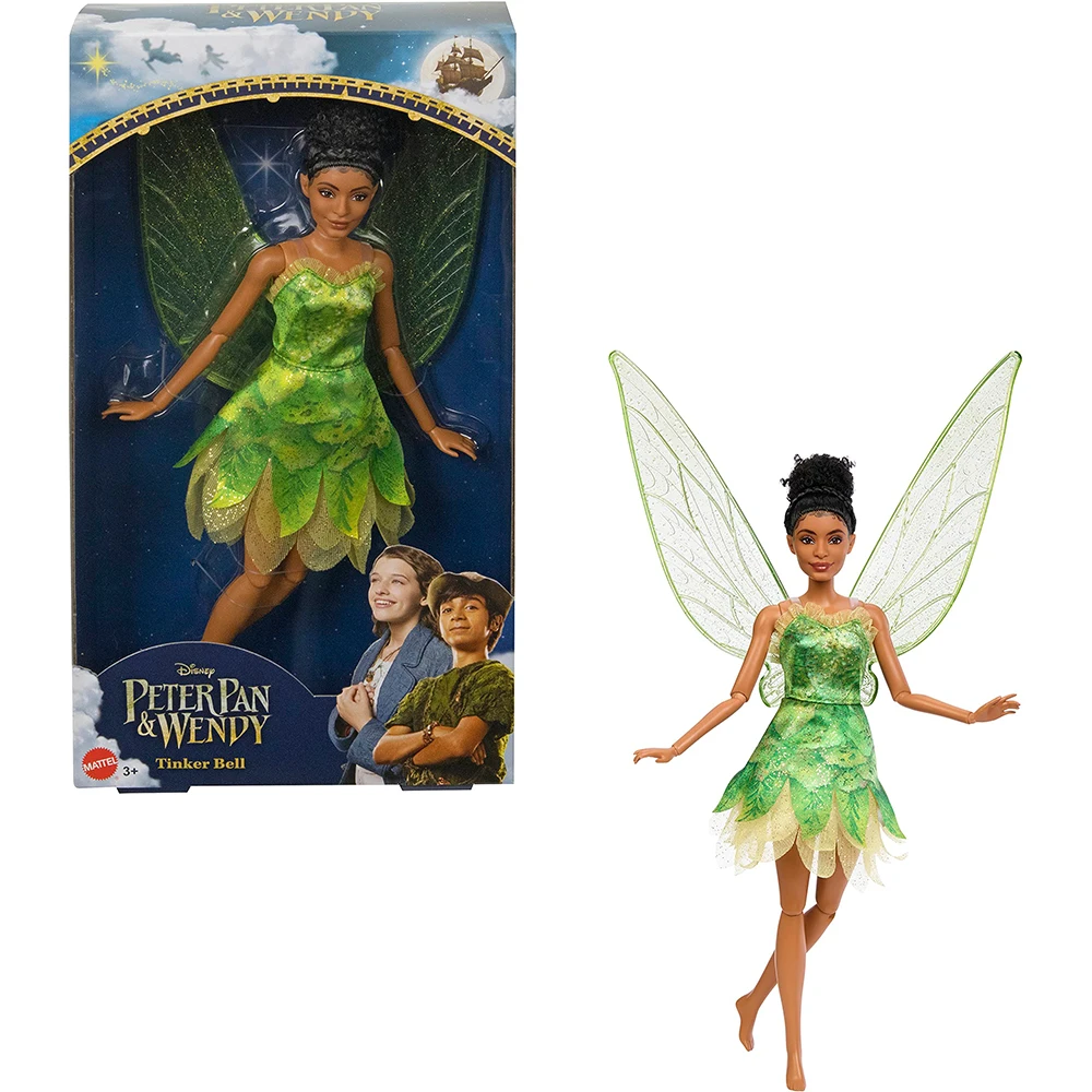 

Mattel Disney Movie Peter Pan and Wendy Toys Tinker Bell Fairy Doll with Wings Inspired by Disney Peter Pan and Wendy Gifts