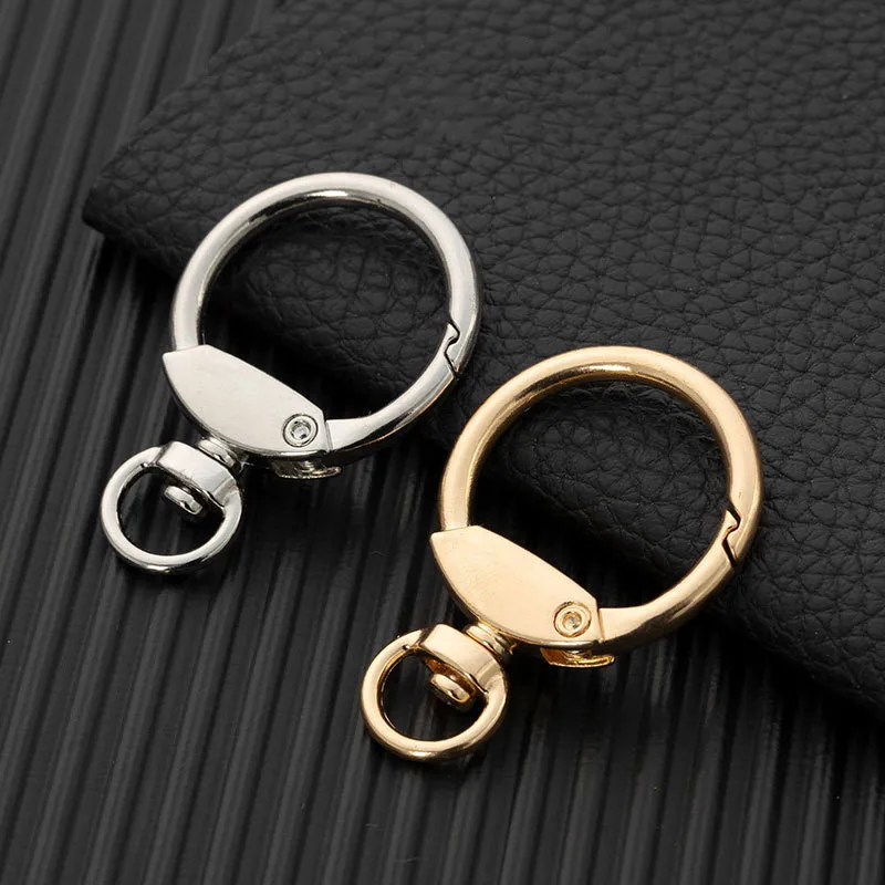 10Pcs Metal O Ring Spring Clasps for DIY Jewelry Openable Round Carabiner Keychain Bag Clips Hook Dog Chain Buckles Connector