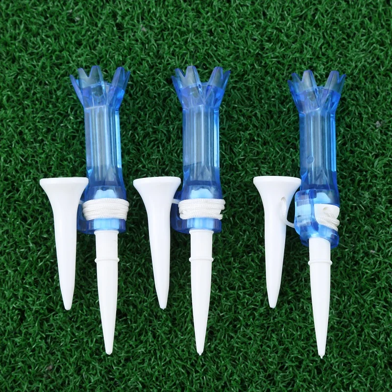 3Pcs 76mm&35mm Adjustable Magnetic Golf Tees Set Outdoor Training Practice Plastic Guide Self-reset Golf Tees Ball Nails,8 Claws