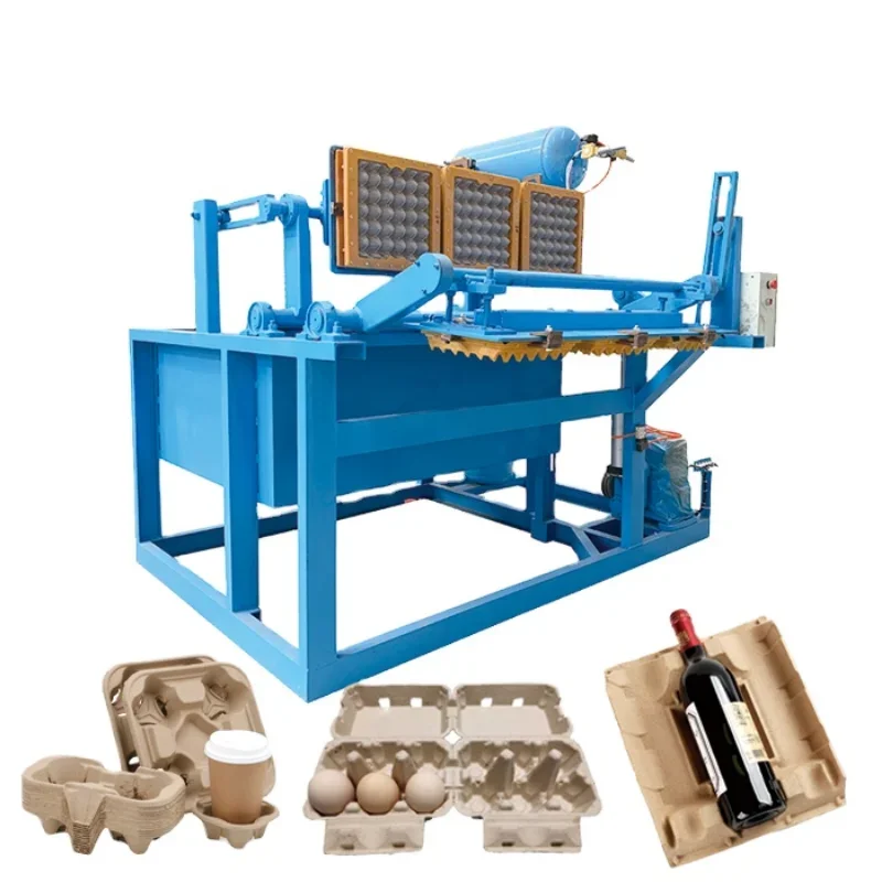 Cheap Price Make Egg Boxes Carton Plate Machinery Waste Paper Pulp Molding Recycling Production Line Egg Tray Making Machine