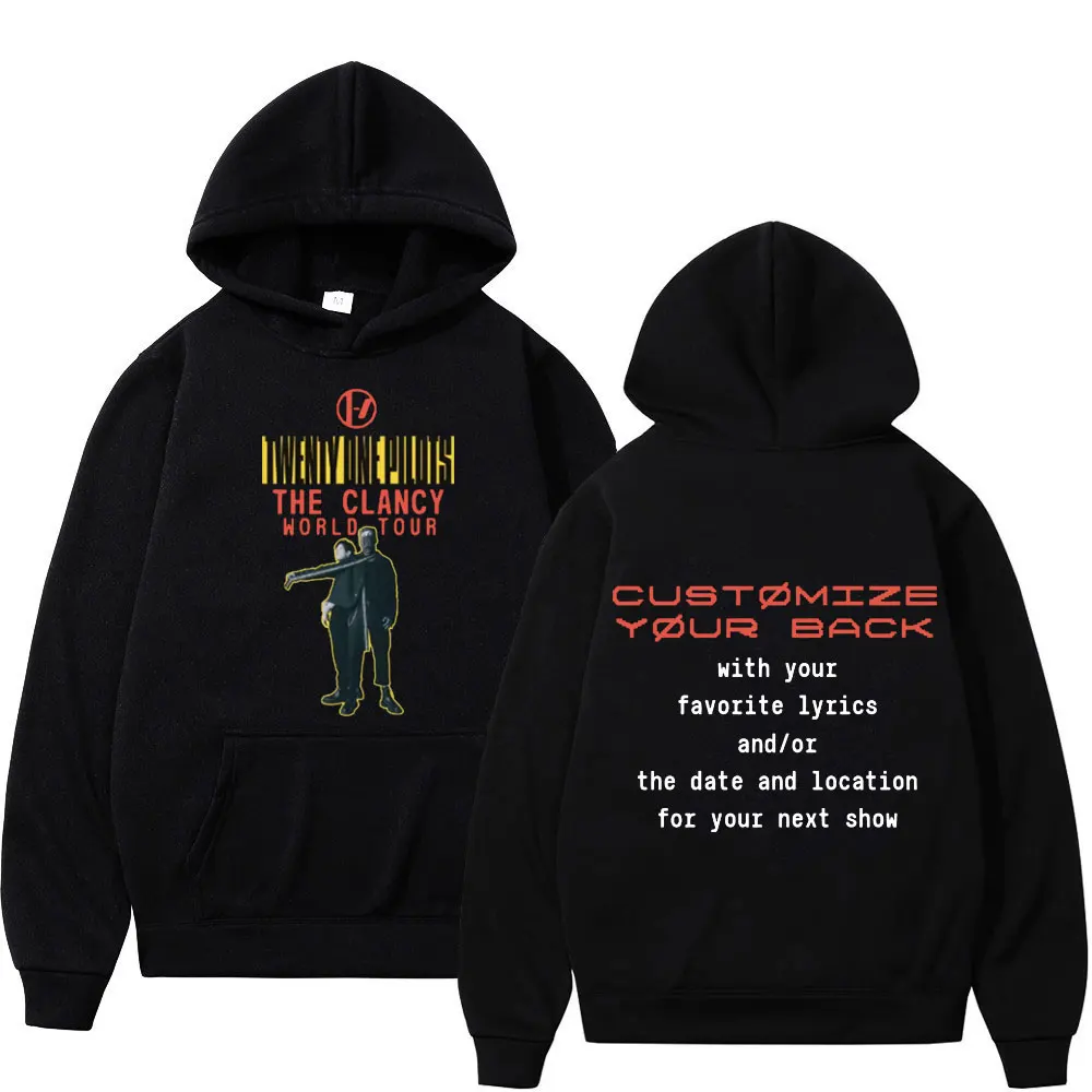 

Twenty One Pilots The Clancy World Tour 2024 Graphic Hoodie Men Women Fashion Rock Sweatshirt Vintage Casual Oversized Pullovers