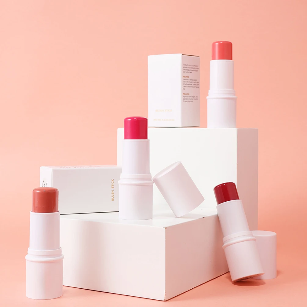 Blush Stick Private Label Long Lasting Waterproof Smudge-proof Natural Custom Logo Makeup Wholesale Cruelty Free White Tube