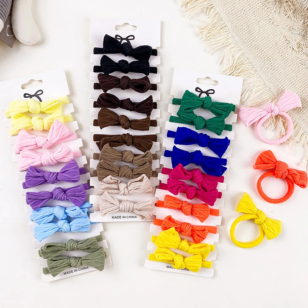 

10Pcs Baby Girls Soft Bow Hair Ring Rope Elastic Hair Rubber Bands Hair Accessories for Kids Hair Tie Ponytail Holder Headdress