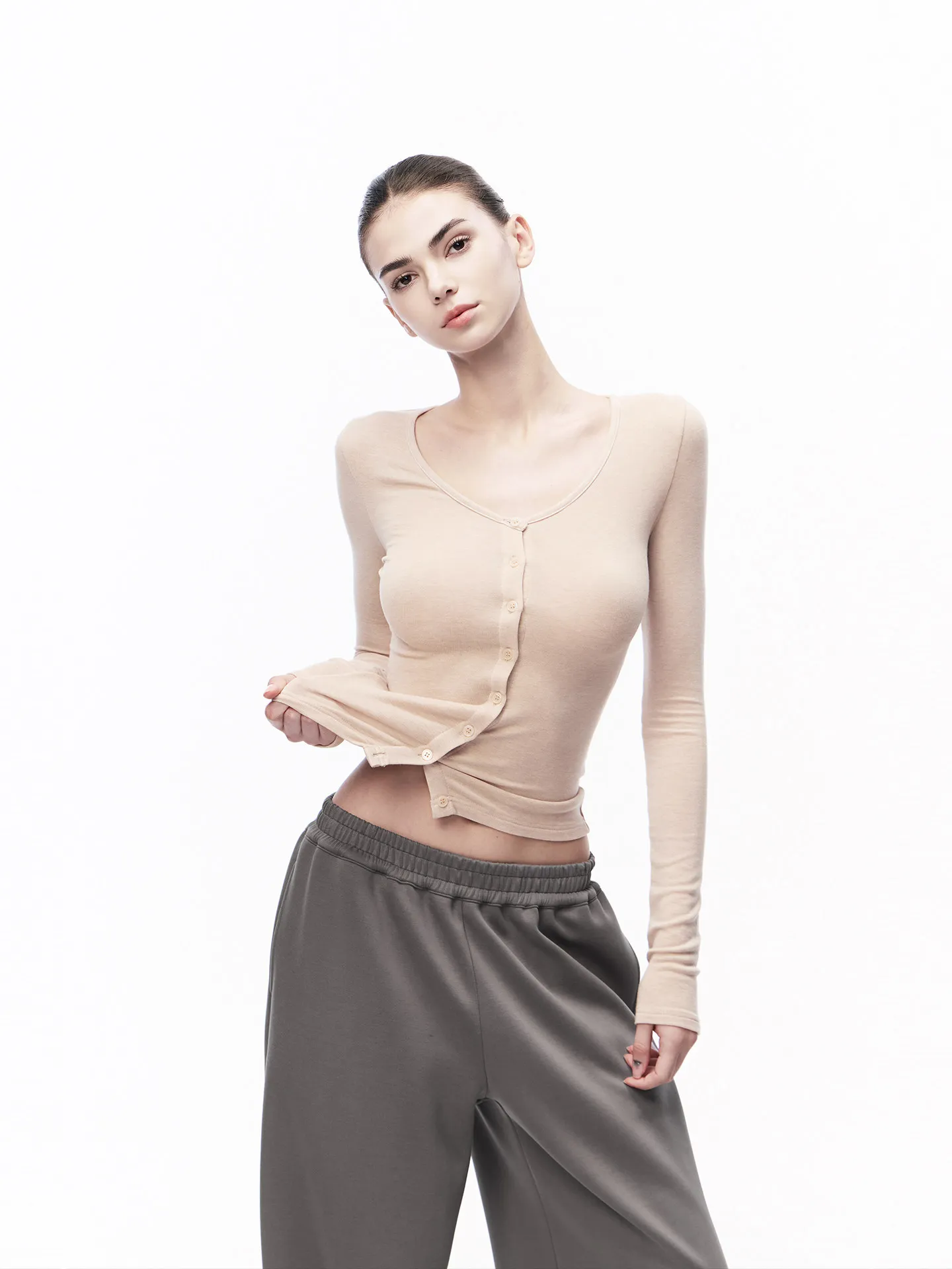 

Женская футболка JLAUNT в американском ретро-стиле с длинным рукавом, осенне-зимняя, приталенная, с круглым вырезом, базовый слой, кардиган, топ в стиле Spicy Girl