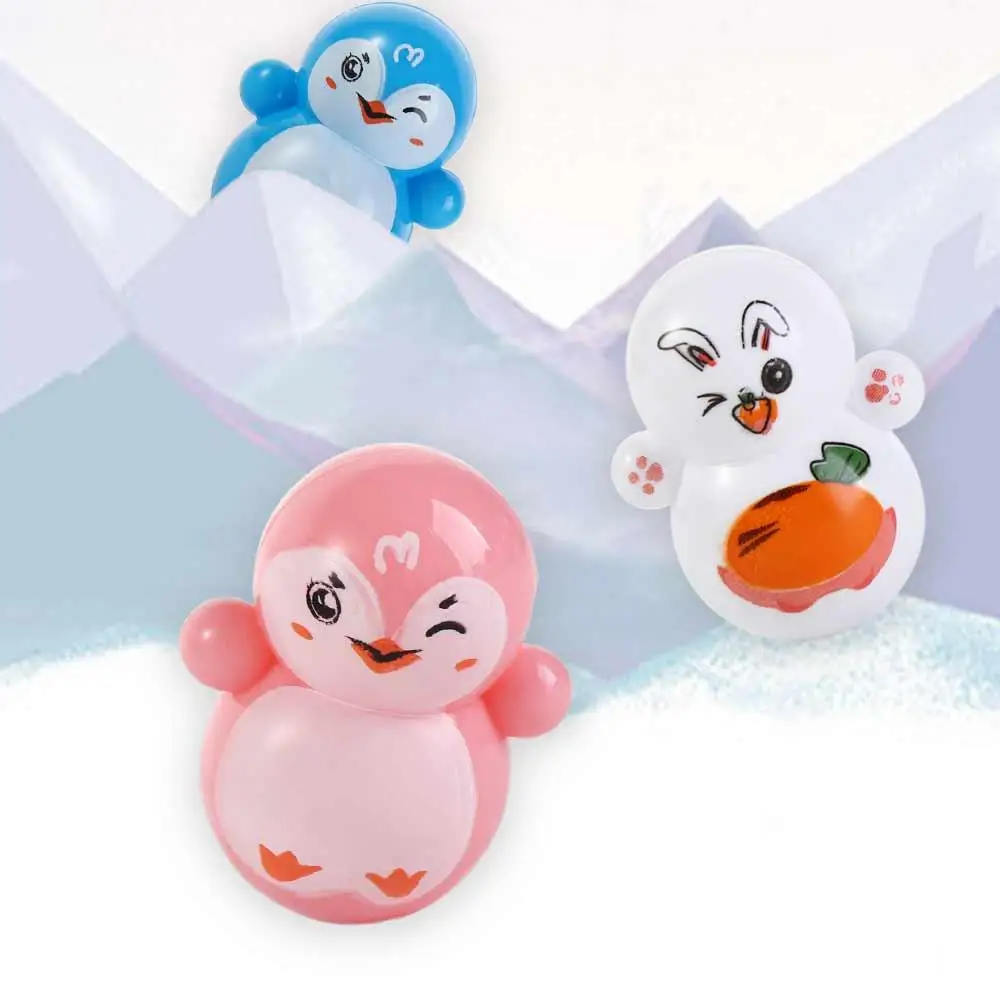 Car Interior Decoration Desktop Decompression Educational Toys Snowman Tumbler Mini Tumbler Christmas Ornaments Penguin Tumbler