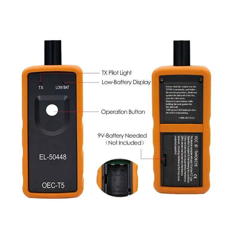 EL-50448 OEC-T5 TPMS أداة تشخيص التنشيط الطاقة الكهربائية قارئ رمز اللغة الإنجليزية محلل المحرك #5