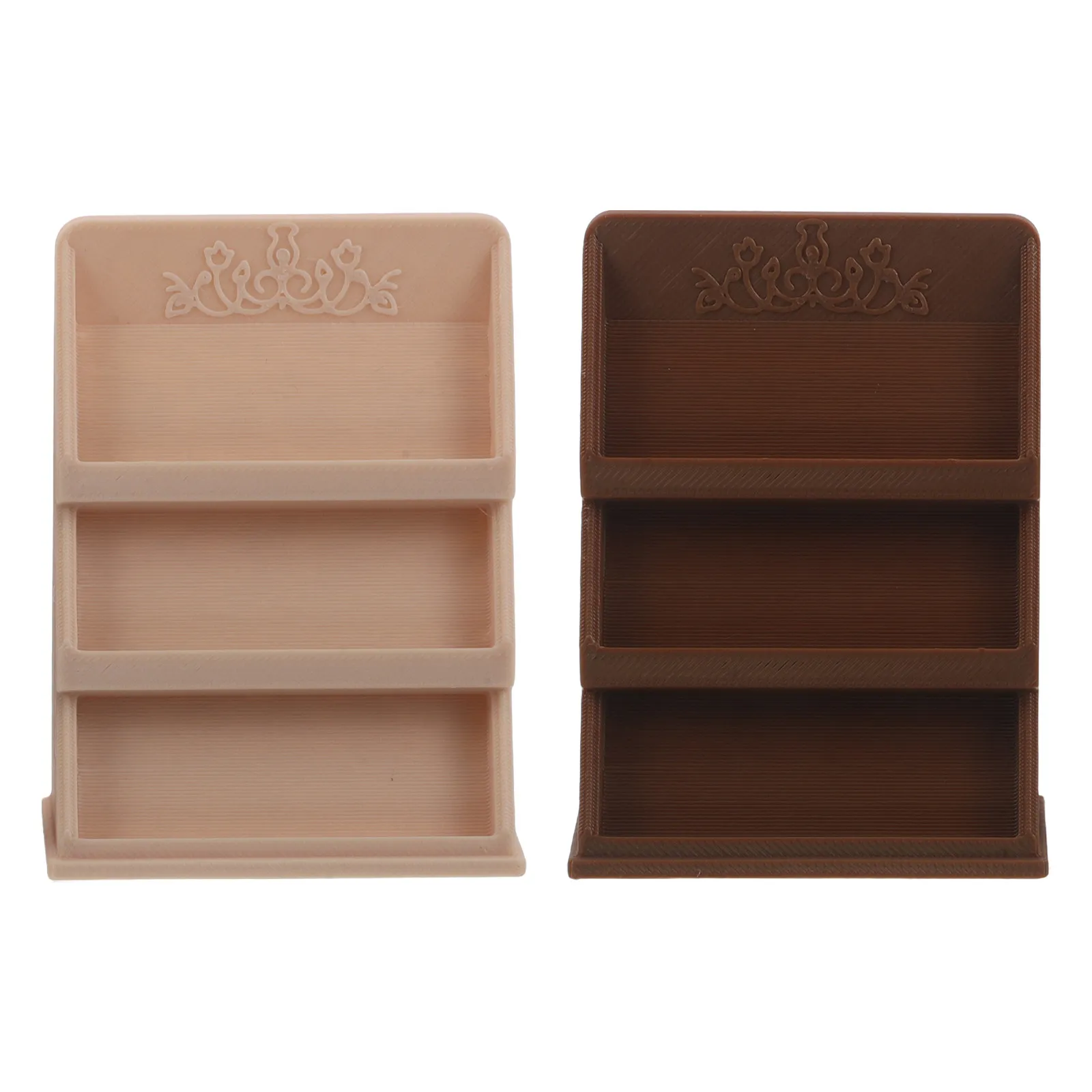 

2Pcs Vintage Magazine Rack Miniature Dollhouse Bookcase Adjustable Mini Bookshelf Organizer Shelf Dollhouse Furniture Shelves