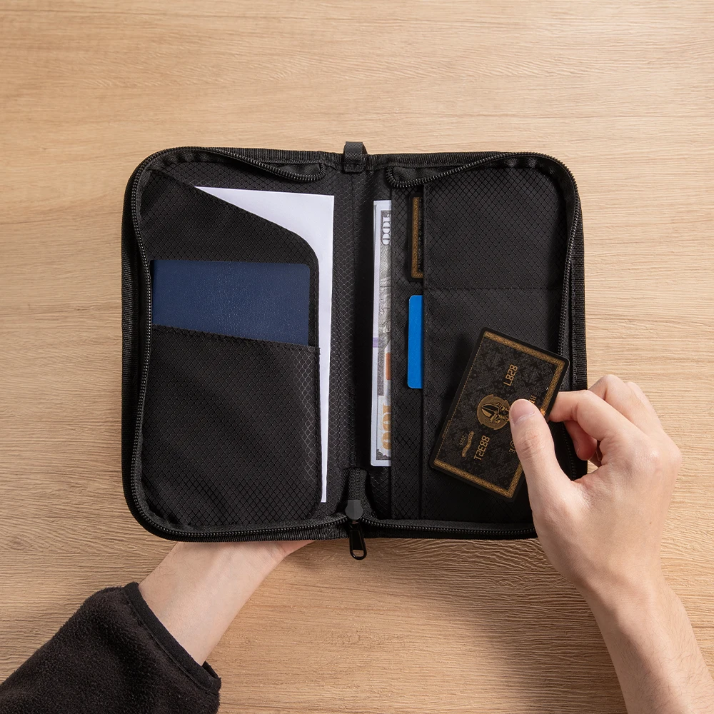 

Passport Holder Family RFID Travel Document Organizer for Women Waterproof Passport Wallet Men Portable Case