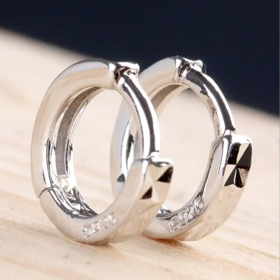 Cute nice 925 Sterling Silver Hoop Earrings Cut Arrow Mini Loop Circle Small For Women Mens Girls Jewelry Wedding