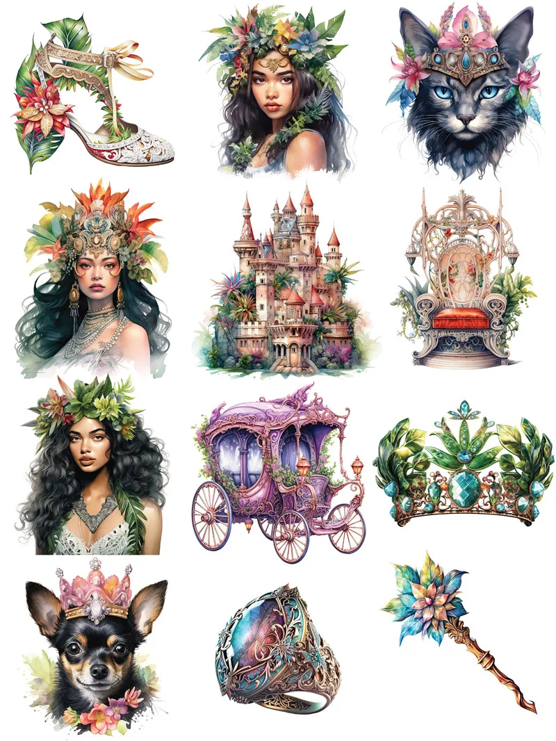 12Pcs/Pack Jungle Queen Sticker DIY Craft Scrapbooking Album Junk Journal Decorative Stickers