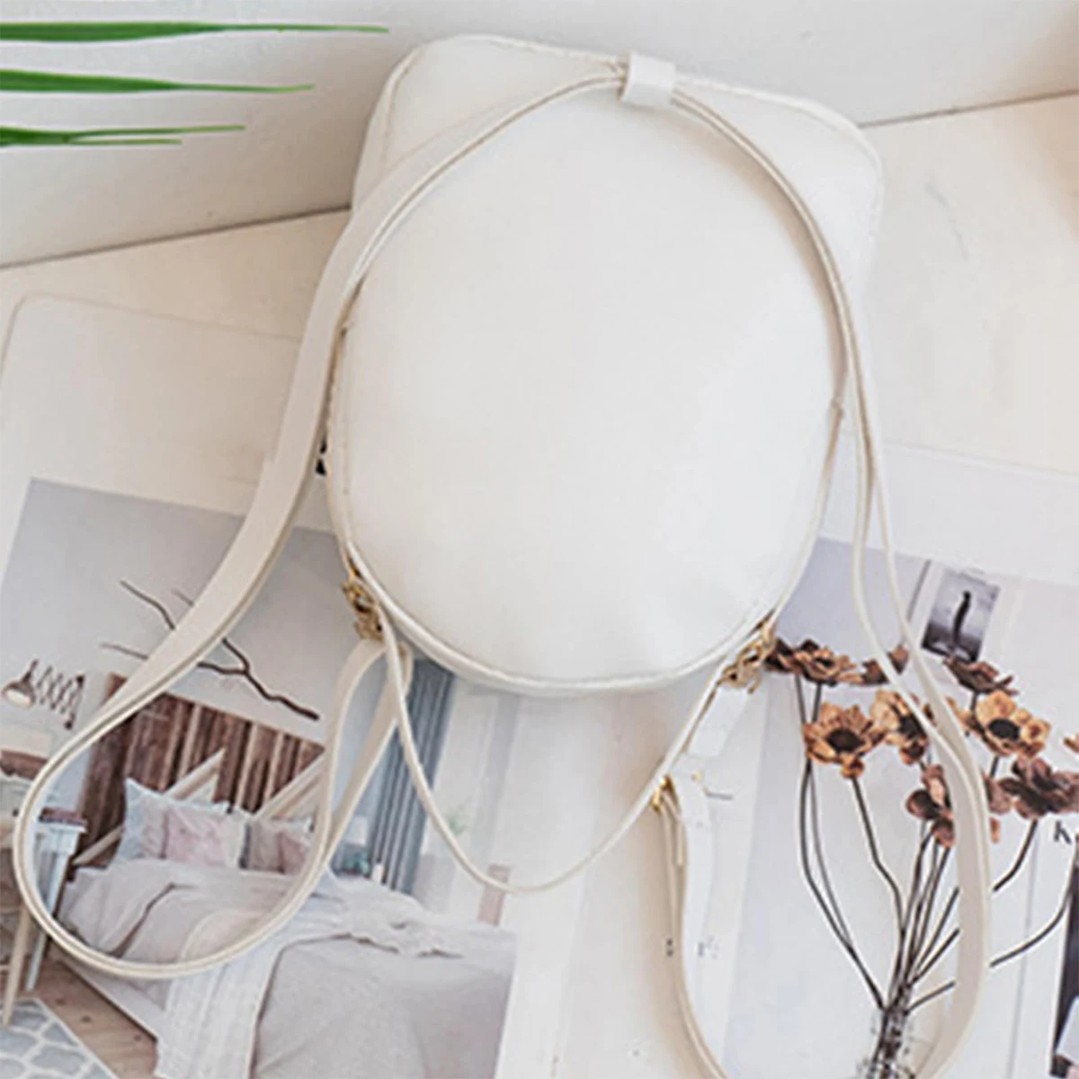 حقيبة ظهر صغيرة للنساء لطيف بجعة معلقة التطريز حقيبة ظهر صغيرة محفظة الفتيات حقيبة الكتب الجلدية السيدات حقيبة الحقائب