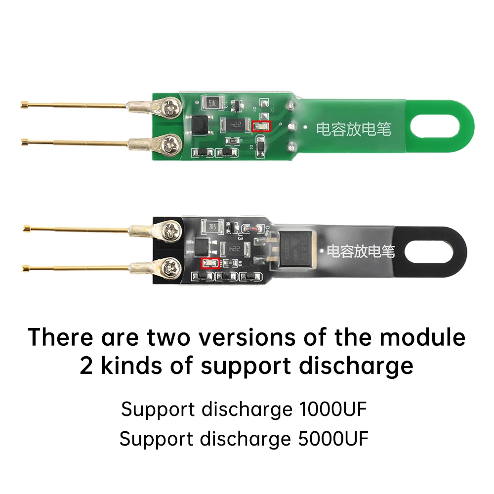 

1000UF Capacitor Discharge Detector Pen Switch Power Supply Repair Discharge Protection Tool With LED