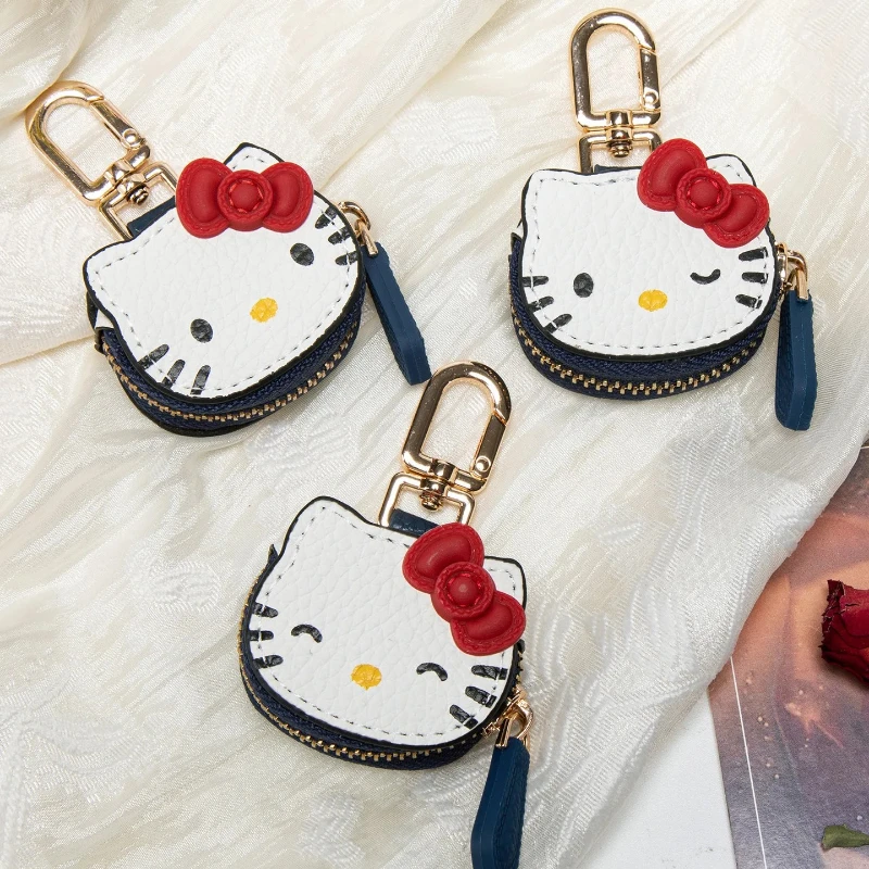 Sanrio креативный кожаный KT Cat сумка кулон мультфильм Hello Kitty брелок Kawaii модная одежда аксессуары подарок на день рождения