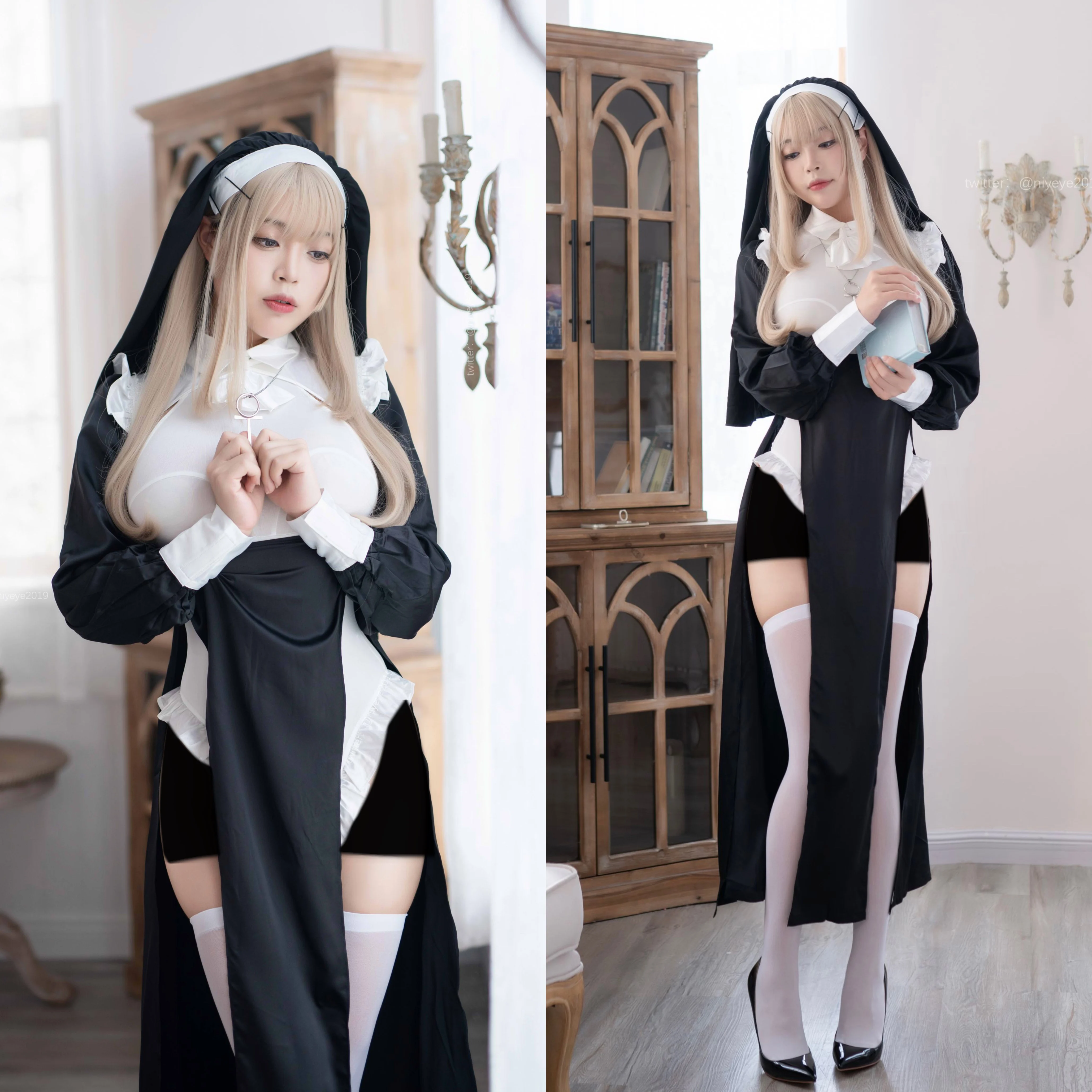 

Original Design Chowbie Nun Cosplay Costume Woman Dress Halloween Sexy Cosplay