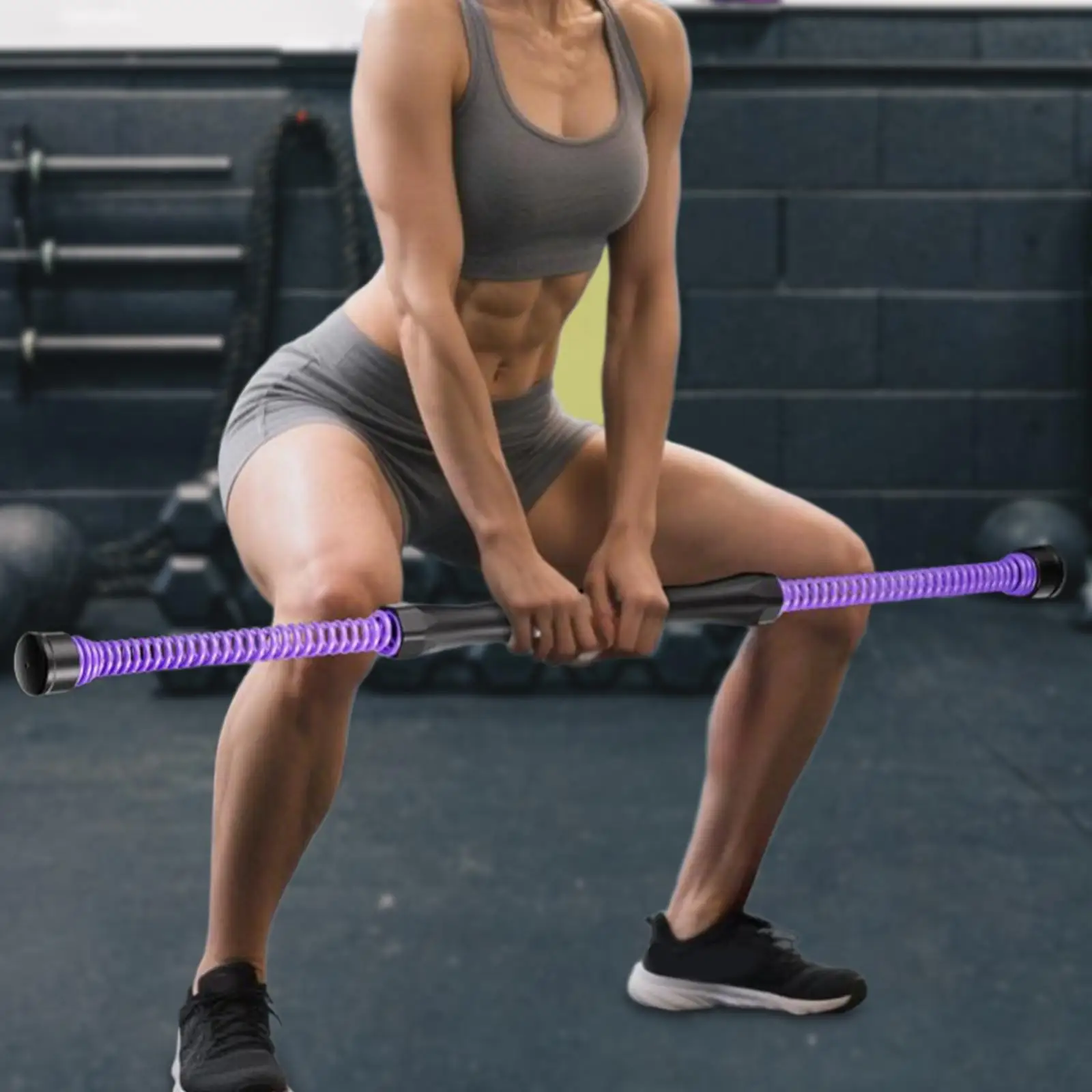 Spring Steel Resistance Rope Battle Rope Portable Sports Rope Training Bar for Home Gym Full Body Use