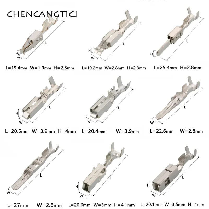 50 Pcs Crimp Terminal Auto Electrical 2.8/3.5mm Male Female Wire Splice Pins For FCI/TE/Tyco/AMP/Boschs Car Connector