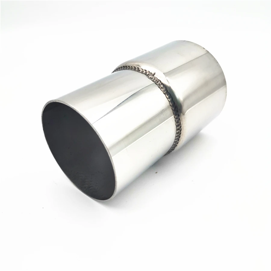 

304 Stainless Steel Exhaust Pipe Adapter Connector Reducer 2.26" ID to 2.5" ID