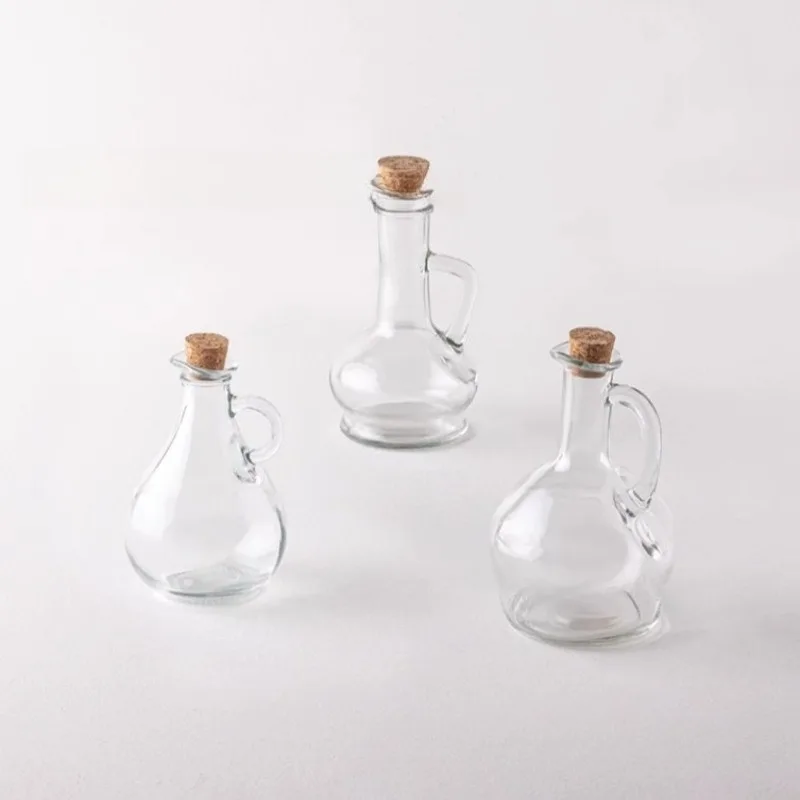 Glass Oil Pot European Style with Handle Oil Bottle Seasoning Bottle Household Kitchen Storage Supplies