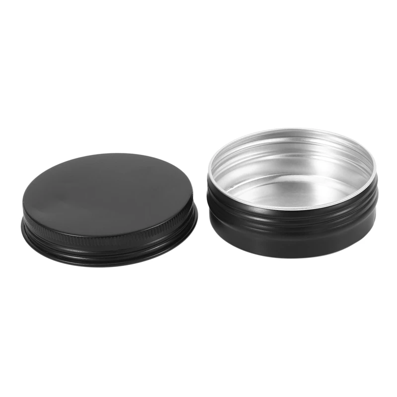 Aluminum Tin Cans - 72 Pack 2Oz / 60G Round Metal Container Screw Top Cans Cosmetic Sample Containers Candle Travel Tins