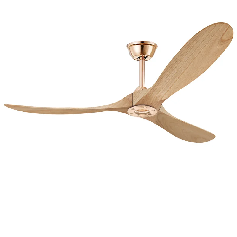 

Frequency conversion fan light Solid wood household living room ceiling fan light High wind restaurant fan chandelier Silent