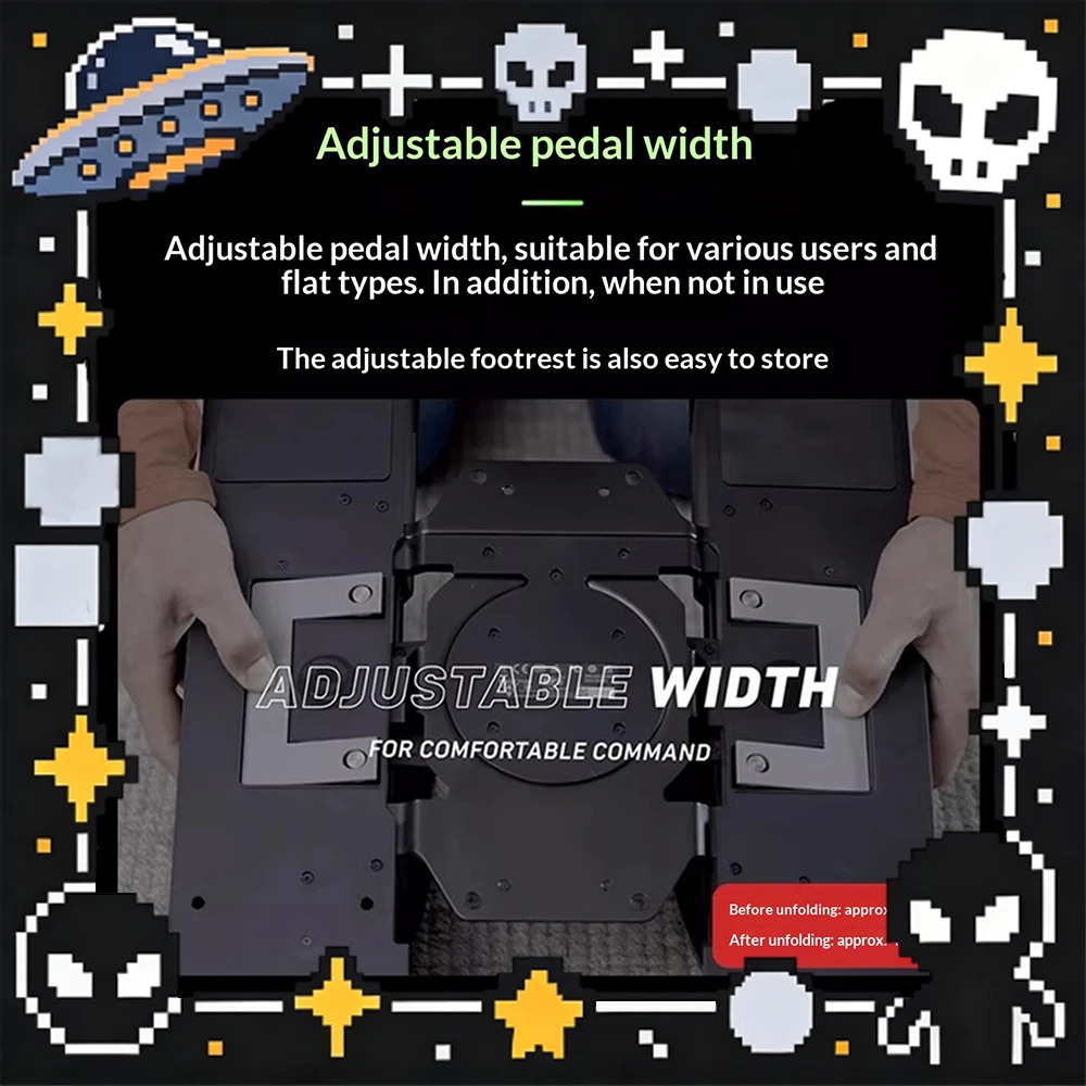 

Педали для авиасимулятора Turtle Beach V1F-Rudder с датчиком Холла, регулируемым тормозом и настраиваемой шириной педалей, идеально подходят для подарков