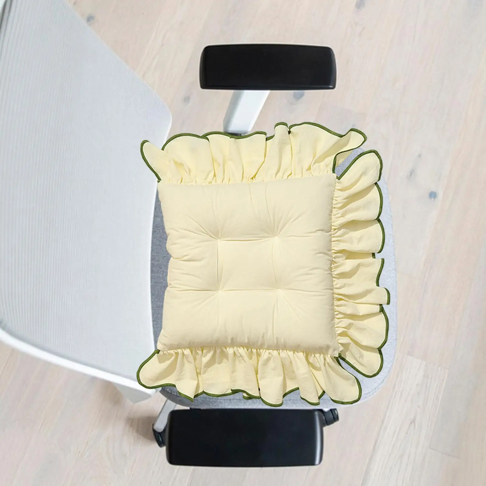 Chair Cushion Elegant for Home Dining Room Square for Kitchen Office Anti Slip for Dining Chairs with Ties 40x40cm with Ruffles