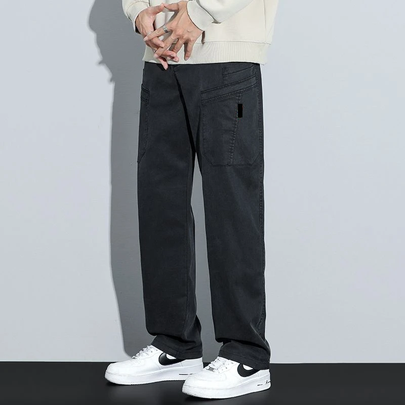 

Men's Loose Straight Casual Work Pants 2025 Trendy Multi-Pocket Autumn Winter Workwear YM6106