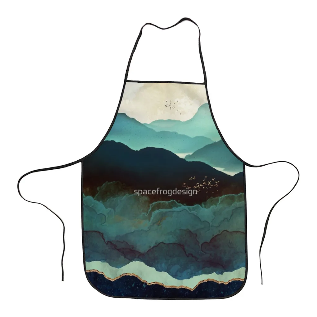 

Indigo Mountains Kitchen Aprons for Women Household Cleaning Apron Chefs Cooking Baking Apron for Child