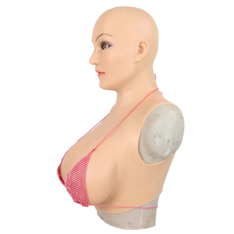 MUSIC POET Fake Boobs Realistic Silicone Breast Forms With Mask For Crossdressing Drag Queen Cosplay Transgender