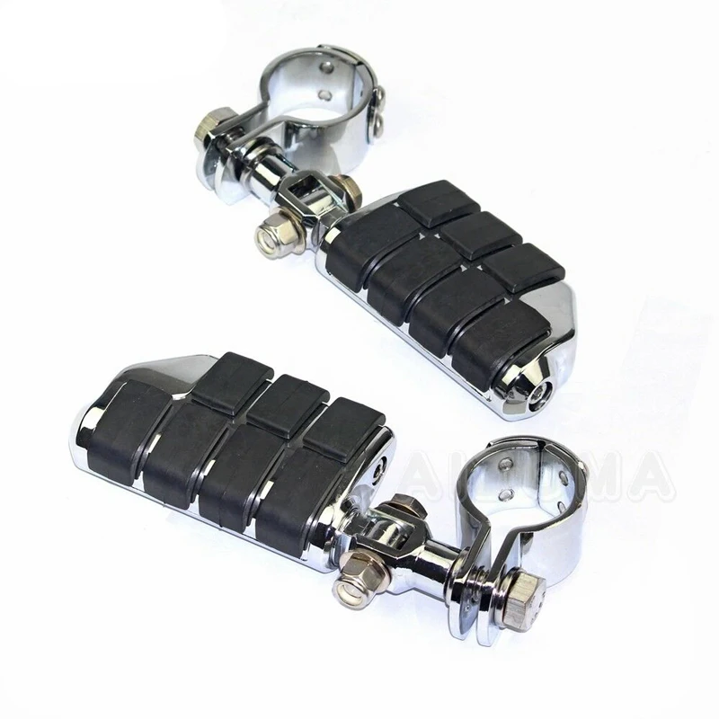 2 pcs Motorcycle Footpeg Footrest Mount For Street Glide FLHX Touring Electra Glide Road King For  Honda Kawasaki Suzuki Yamaha