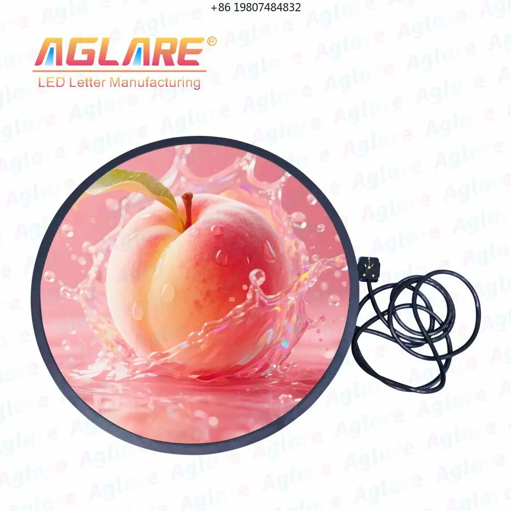 Single Double Sided Waterproof Outdoor Store Round Sign Board, Digital Screen Circle Shape Led Display for Advertising