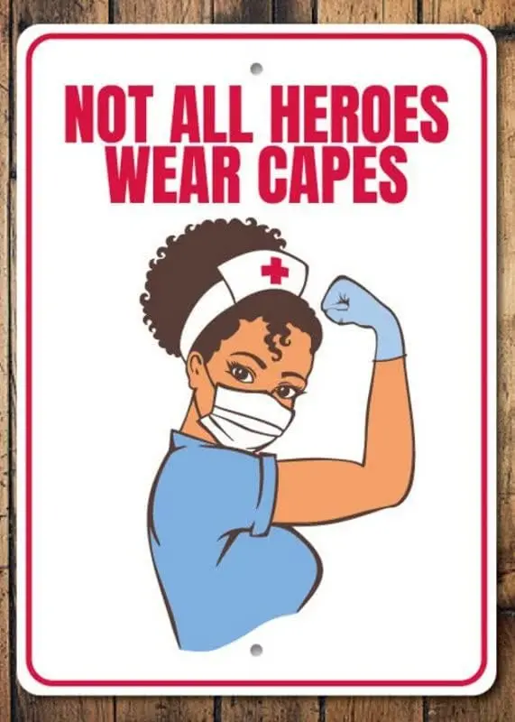 Y1,Not All Heros Wear Capes, Nurse Hero, Hero Decor, Hospital Sign, Decor For Mom, Lover, Jobs-