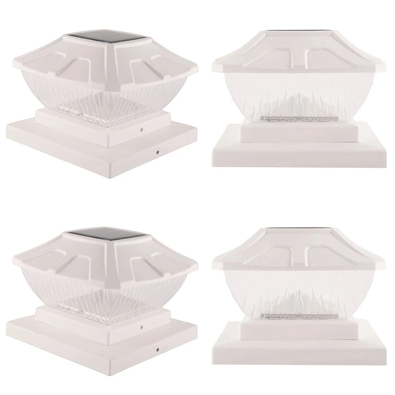 

AT13 Solar Post Cap Lights Outdoor - 4 Pack 2 Modes Solar Deck Fence Lights, IP65 Waterproof Solar Powered Light Posts White