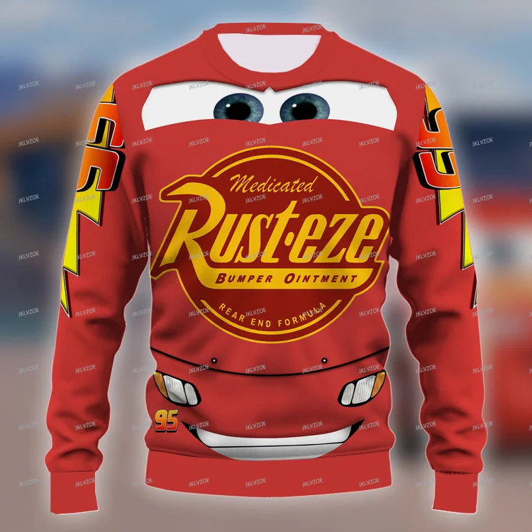 Lightning McQueen NO.95 Car 3D Print Sweatshirt Cartoon Anime Women Men Pullover Tops 2025 New Fashion Couple Pullovers