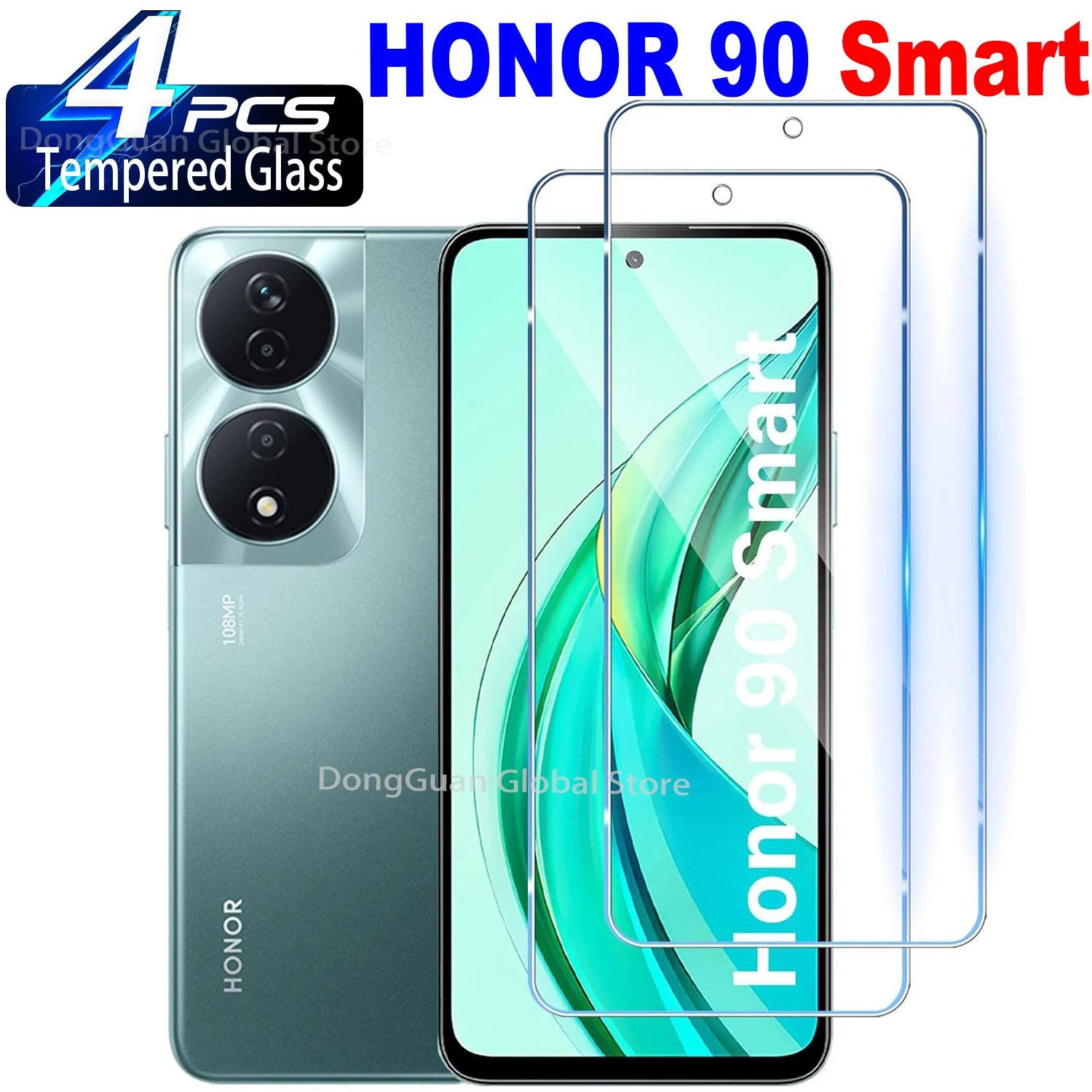 

2Pcs/4Pcs 9H Tempered Glass For HONOR 90 Smart Screen Protector Glass Film