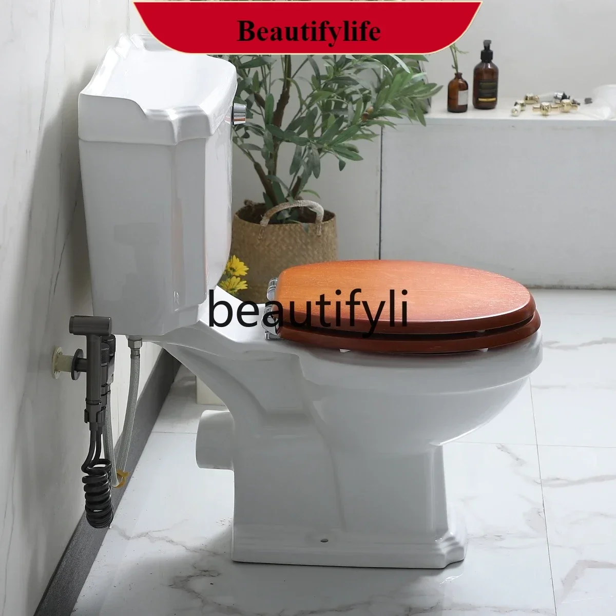 

Z189 Claic retro wall and floor toilet, traditional old-fashioned split with buffer cover