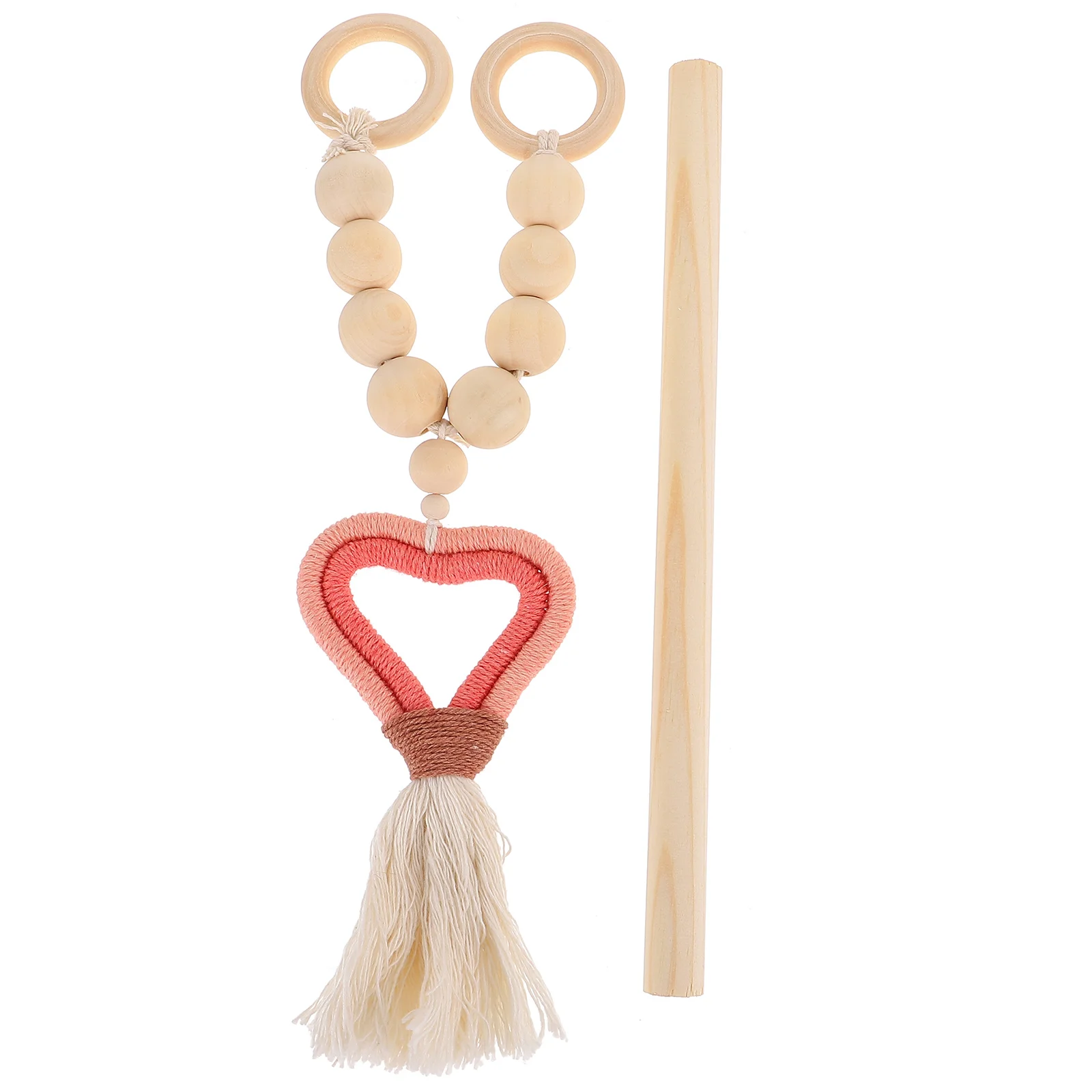 

Wooden Bead Ring Curtains Tiebacks Cotton Thread Tassels Decorative Accessories Fringe Home Kitchen Living Coffee Shop