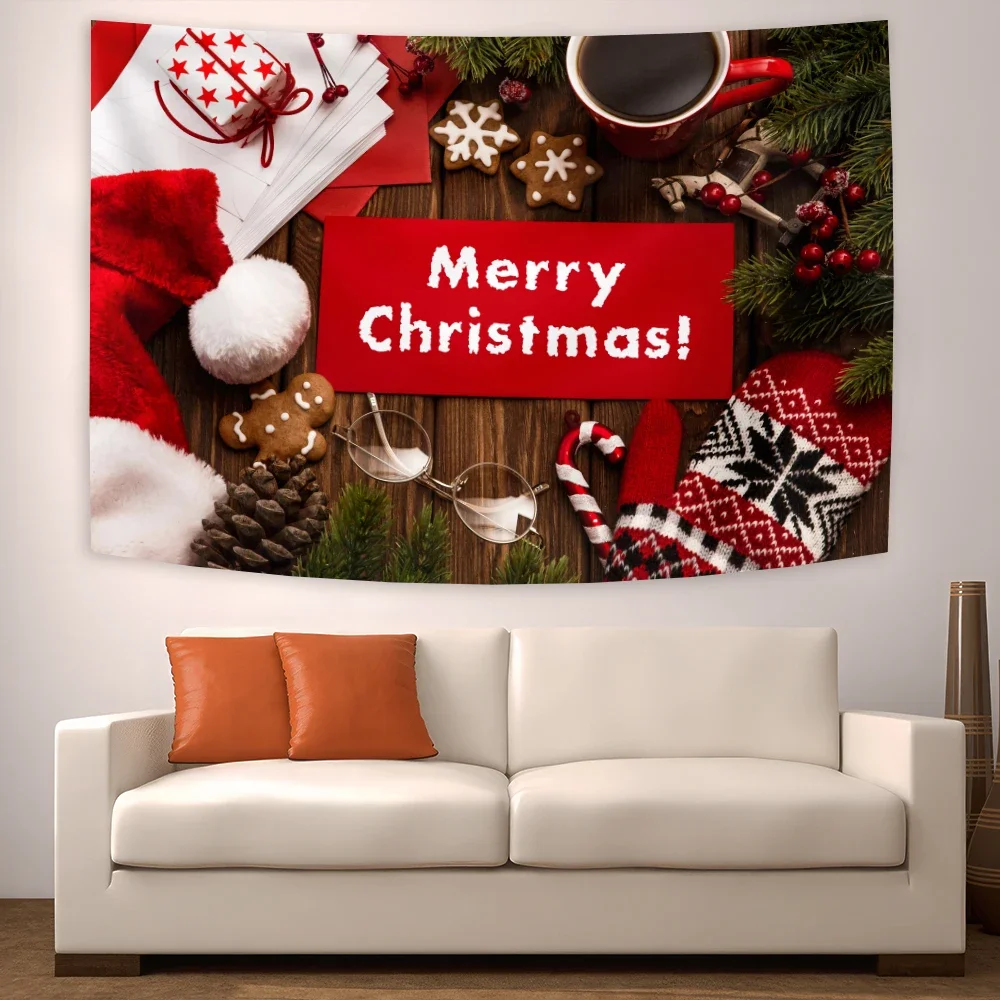 Christmas Decorations Merry Christmas Tapestry  Sign for Wall Home Party Decor Christmas Decorations Indoor Outdoor