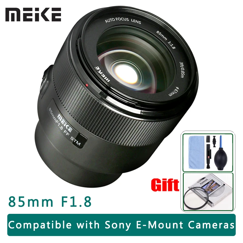 Meke 85mm F1.8 Auto Focus STM Full Frame Lens For Sony E Nikon Z Fuji XF Mount Cameras Like A9II A7IV a7SII A6600 A7R3 A7RIII