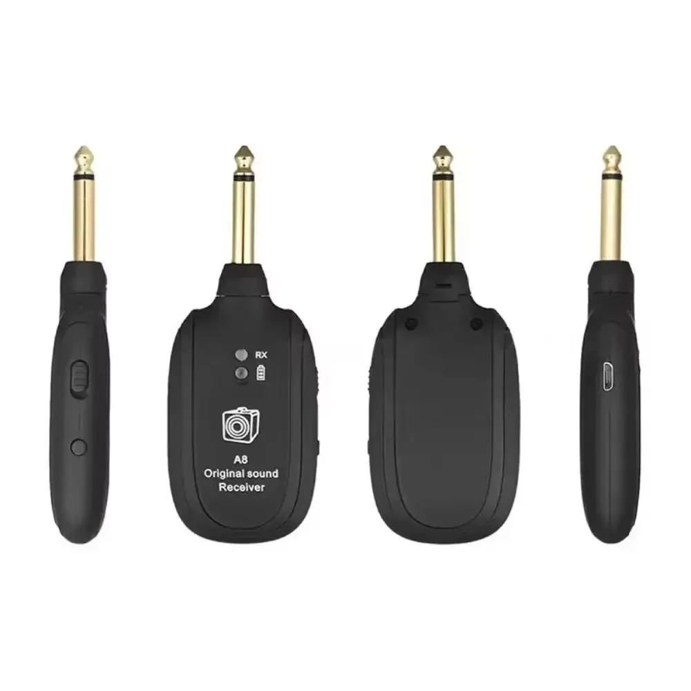 1 Set UHF Guitar Transmitter&Receiver A8 20Hz-20kHz Wireless Guitar Receiver Rechargeable USB Wireless Guitar Adapter UHF Guitar