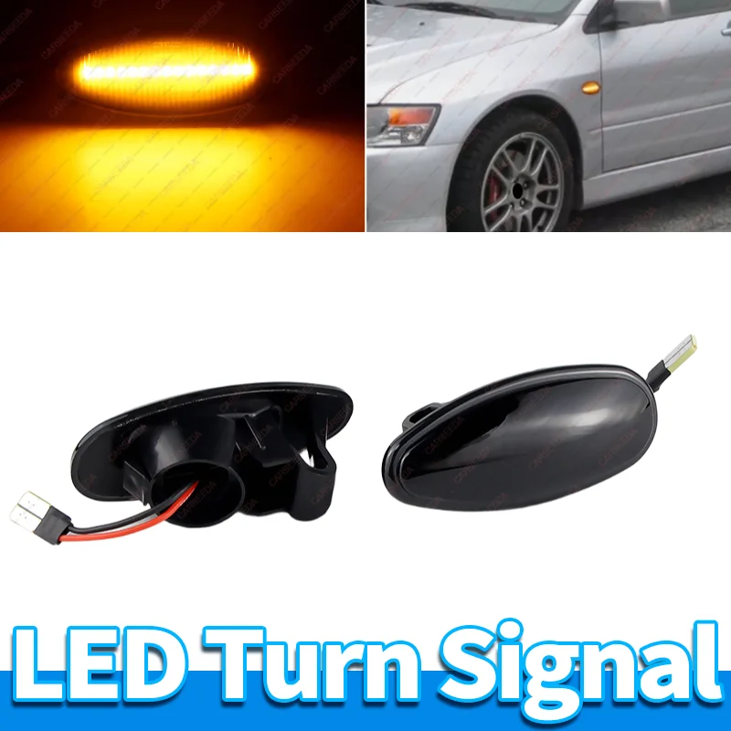 LED Sequential Side Marker Lights FOR Mitsubishi Pajero Montero Shogun MK3 V6 V7 Sport K9 Galant DJ DM Space Wagon N8 N9 Eclipse