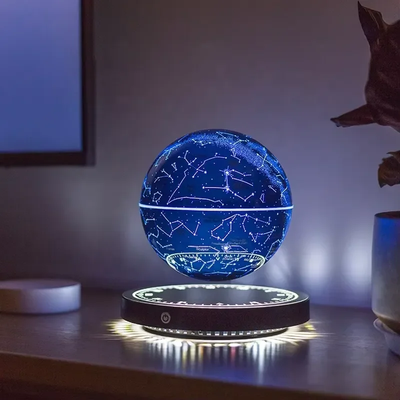 14cm RGB 7 Color Star Night Light Galaxy LED Maglev Floating Moon Lamp Decorative Ambient Lighting Birthday Gift