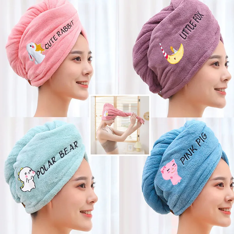 

Women Hair Towel Microfiber Towel Bath Towels for Adults Home Terry Towels Bathroom Serviette De Douche Turban for Drying Hair